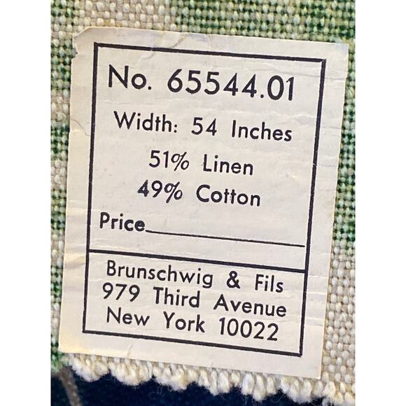 Brunschwig & Fils fabric vintage swatch medium weight 1 yard 10” - Picture 3 of 3